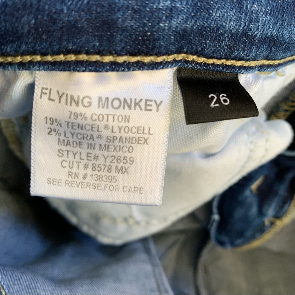 Flying Monkey Platinum Split Hem Distressed Raw H… - image 5